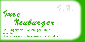 imre neuburger business card